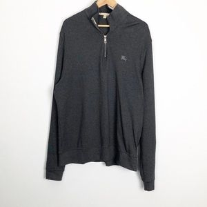 Burberry Men’s Dark Grey Half Zip Pullover XXL